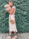 Robe à rayures sans manches pour femmes 1
