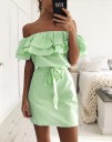 Robe à volants à épaules dénudées 4