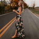 Robe asymétrique pour femmes avec fleurs J1075 2