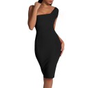 Robe bandage à une épaule 5