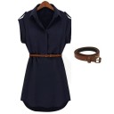 Robe chemise femme avec ceinture 4