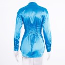 Robe chemise mini brillante 3