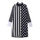 Robe chemise noir et blanc 2