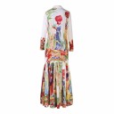 Robe colorée pour femmes avec col 2