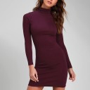 Robe d'automne pour femmes avec col roulé 3