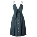 Robe d'été à boutons avec nœud 1