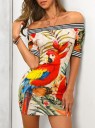 Robe d'été à motif tropical 1