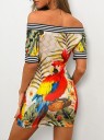 Robe d'été à motif tropical 3