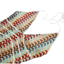 Robe d'été longue en crochet avec lien derrière le cou Robe maxi élégante avec motif coloré Décolleté en V Dos nu Robe de plage 3