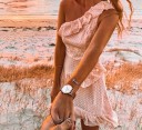 Robe d'été rose à une épaule 2