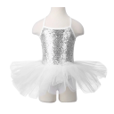 Robe de danse pour fille avec haut en sequins et jupe en tulle en élasthanne et coton pour le ballet et les spectacles 4