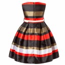 Robe de soirée pour fille avec des rayures et une ceinture J1288 1