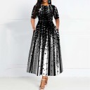 Robe élégante noir et blanc 1