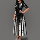 Robe élégante noir et blanc 4