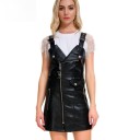 Robe en simili cuir pour femmes 1