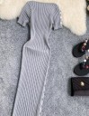 Robe en tricot à manches courtes 2