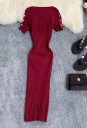 Robe en tricot à manches courtes 5