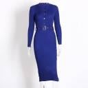 Robe en tricot à manches longues pour femmes 5