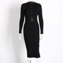 Robe en tricot à manches longues pour femmes 4