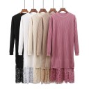 Robe en tricot avec dentelle 1