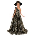 Robe et chapeau léopard pour poupée 4