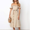 Robe femme à épaules dénudées 1