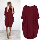 Robe femme unie avec poches 2