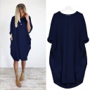 Robe femme unie avec poches 3