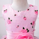 Robe fille avec des fleurs et une rose J1282 4