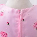 Robe fille avec des fleurs et une rose J1282 7