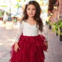 Robe fille avec volants J1902 3
