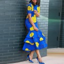 Robe fleurie avec jupe à volants 2