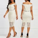 Robe fourreau femme avec dentelle 2