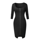 Robe fourreau femme avec zip 7