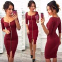 Robe fourreau femme avec zip 4