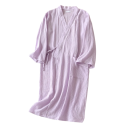 Robe kimono da donna Leggera vestaglia in cotone con cintura in vita Taglio comodo e arioso per l'uso domestico, preparazione mattutina e relax serale 8