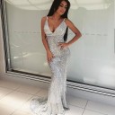 Robe longue à paillettes pour femmes 1