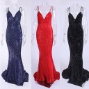 Robe longue à paillettes pour femmes 5