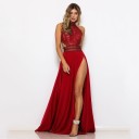 Robe longue femme avec fente 2
