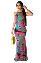 Robe longue multicolore 17