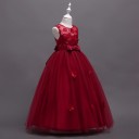 Robe longue pour fille avec fleurs et nœud J2901 16