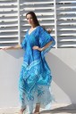 Robe maxi d'été bleue 5