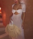 Robe maxi stretch blanche 1