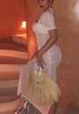 Robe maxi stretch blanche 4