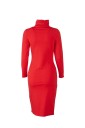 Robe midi à col roulé d'automne 5