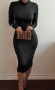 Robe midi avec col montant 1