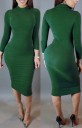 Robe midi avec col montant 2
