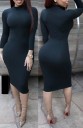 Robe midi avec col montant 3