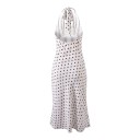 Robe midi d'été à pois sans manches avec décolleté en V et lien derrière le cou, coupe ajustée et bas évasé 2