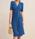 Robe midi d'été à pois 1